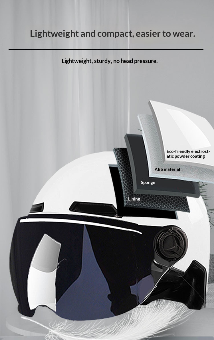 Electric Scooter Half Helmet For Men Extra Large Summer Four Seasons_voghion.com