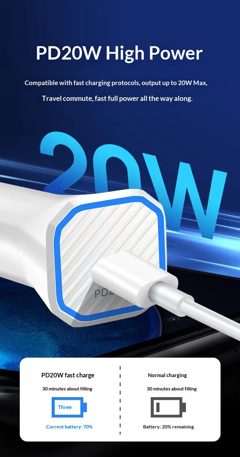 Caricabatterie da auto transfrontaliero a doppia porta PD Type-C e porta USB singola, con connettore di ricarica rapida multifunzione da 38W/20W._voghion.com