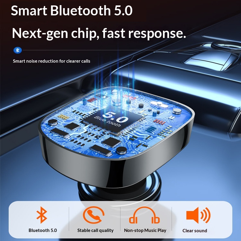 MP3 Player Bluetooth Receiver Lossless Sound Quality Music U Disk Converter Car Cigarette Lighter With Fast Charger_voghion.com