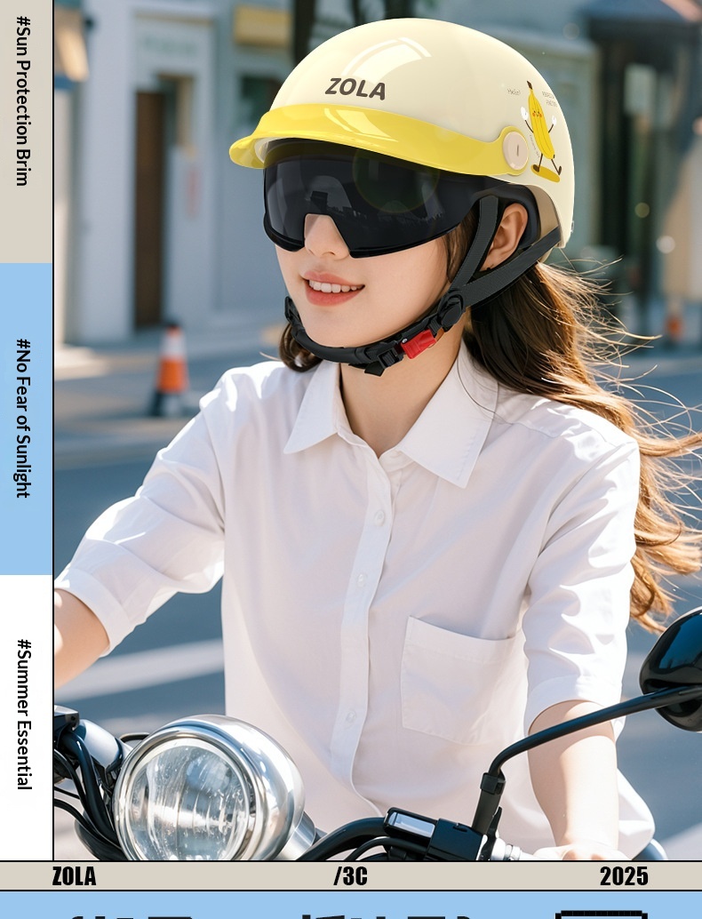 Motorcycle Half Helmet 3c Certified All-season Scooter Riding Cap_voghion.com