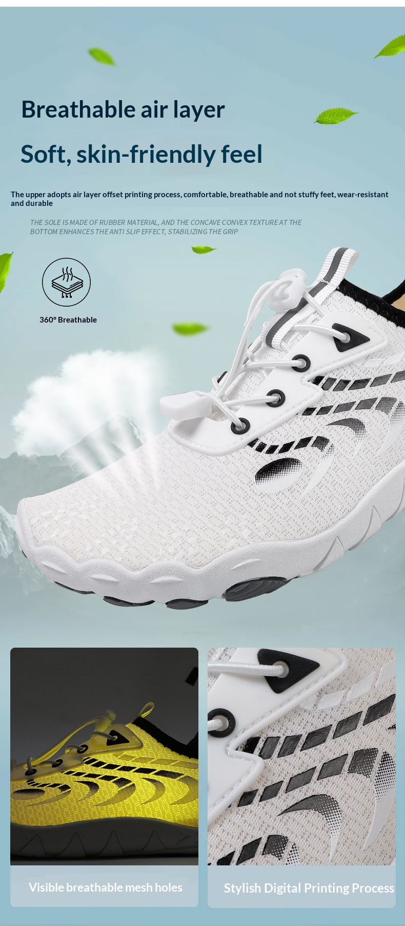 Waterproof Five-finger Beach Shoes For Swimming And Cycling_voghion.com