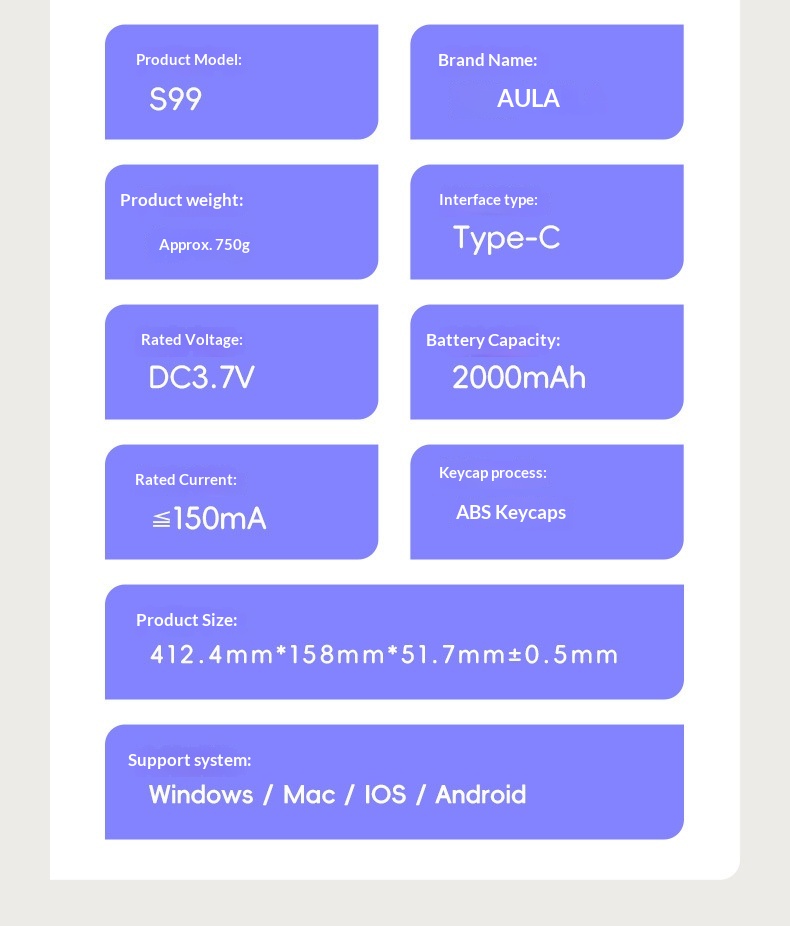 Teclado inalámbrico Bluetooth de tres modos, de alta calidad, para juegos, oficina y escritura, compatible con ordenadores de sobremesa y portátiles. Recargable._voghion.com