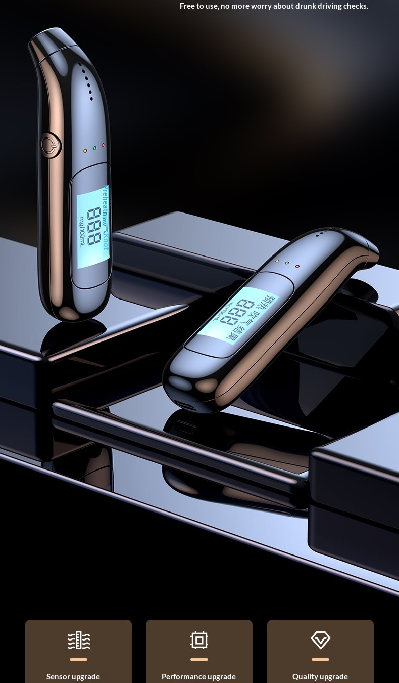 High-precision Driving, Air-blown Type, Self-testing Alcohol Tester With Digital Display Sensor For Drunk_voghion.com