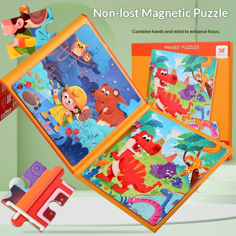 Geavanceerde educatieve magnetische puzzel voor kinderen, speelgoed voor jonge kinderen (jongens en meisjes) van 3 tot 6 jaar, 24 stukjes._voghion.com