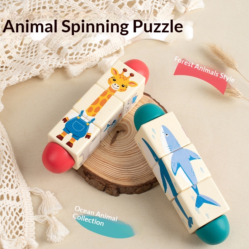 Kindergarten Rotating Building Blocks Puzzle 3 To 6 Years Old Educational Early Learning Parent-Child Interactive_voghion.com