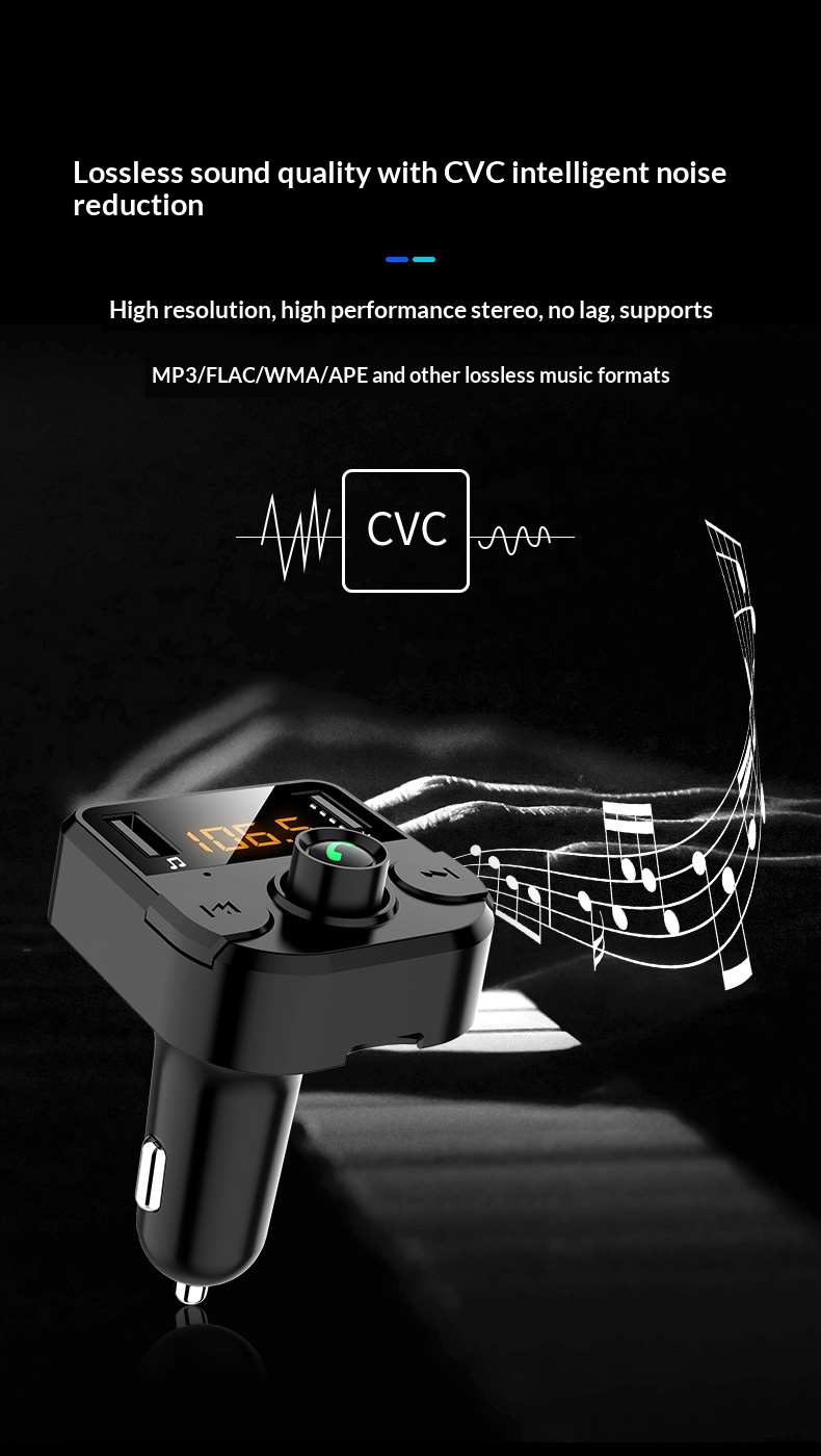 Bluetooth fm transmitter auto carkit met handsfree en mp3 speler_voghion.com