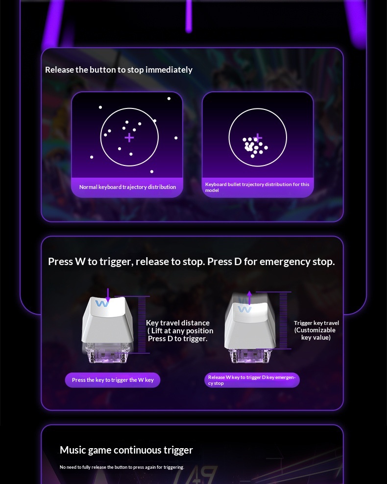 Teclado com interruptor magnético e gravação lateral, mecânico e personalizável, ideal para jogos de eSports em tempo real, FPS, Valorant e CS._voghion.com