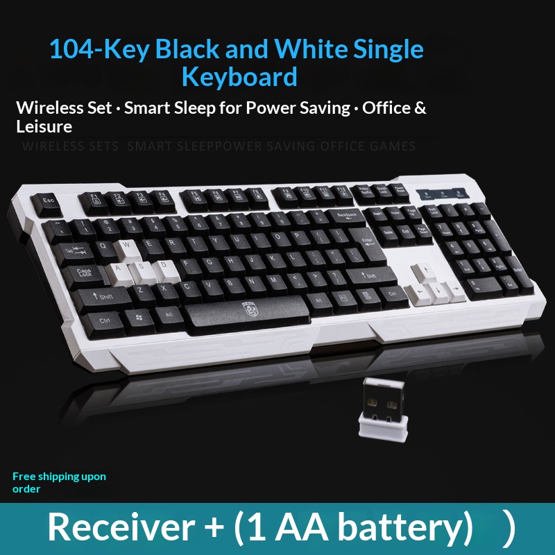 Tastiera wireless per computer Deyilong con sensazione meccanica, batteria silenziosa a basso rumore, per uso domestico_voghion.com