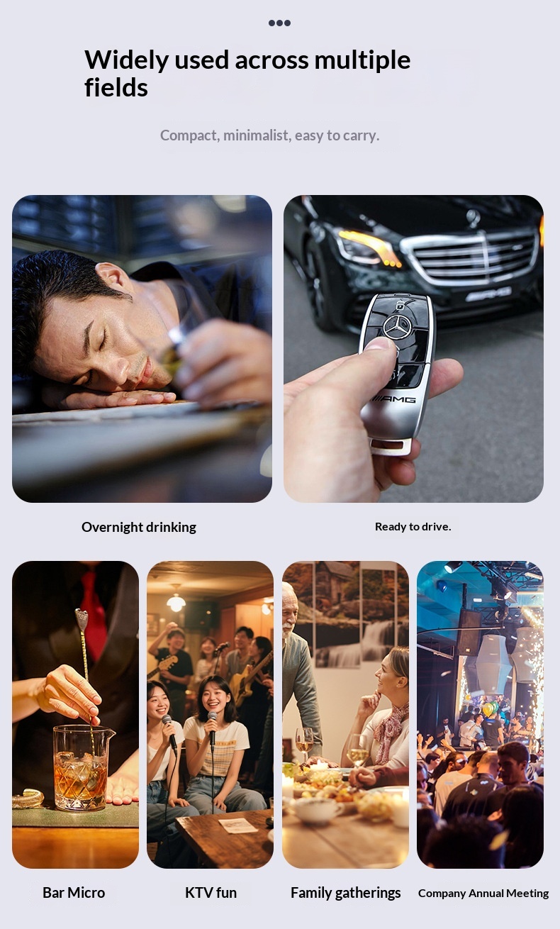 Etilometro per il rilevamento della guida, strumento di analisi dell'alcol nel traffico ad alta precisione._voghion.com