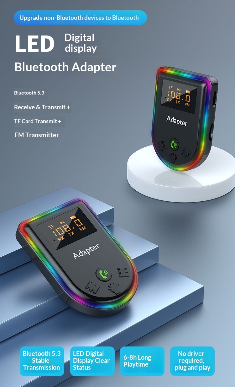 Kit bluetooth para carro adaptador de audio wireless_voghion.com