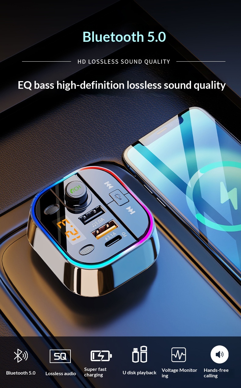 Bluetooth Car Kit Wireless Receiver For Lossless Music Streaming_voghion.com