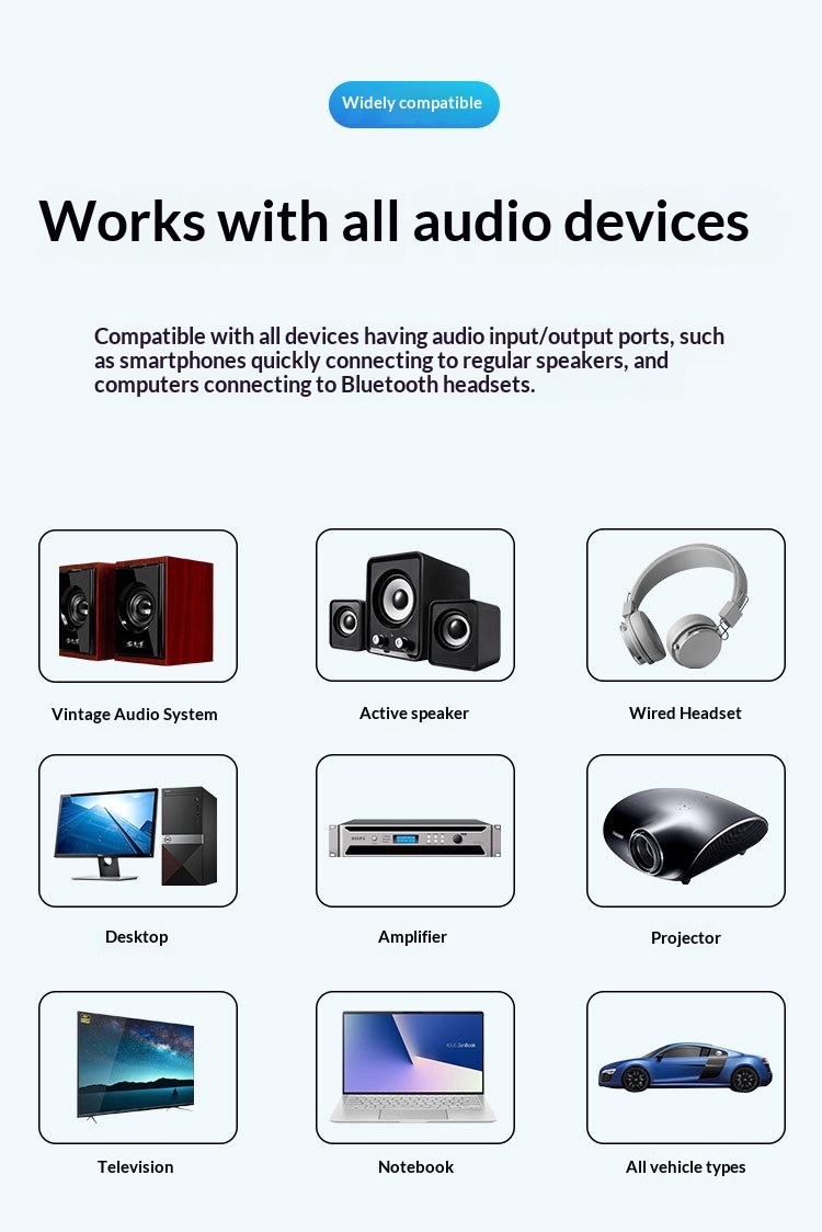 Kit bluetooth para carro adaptador de audio wireless_voghion.com