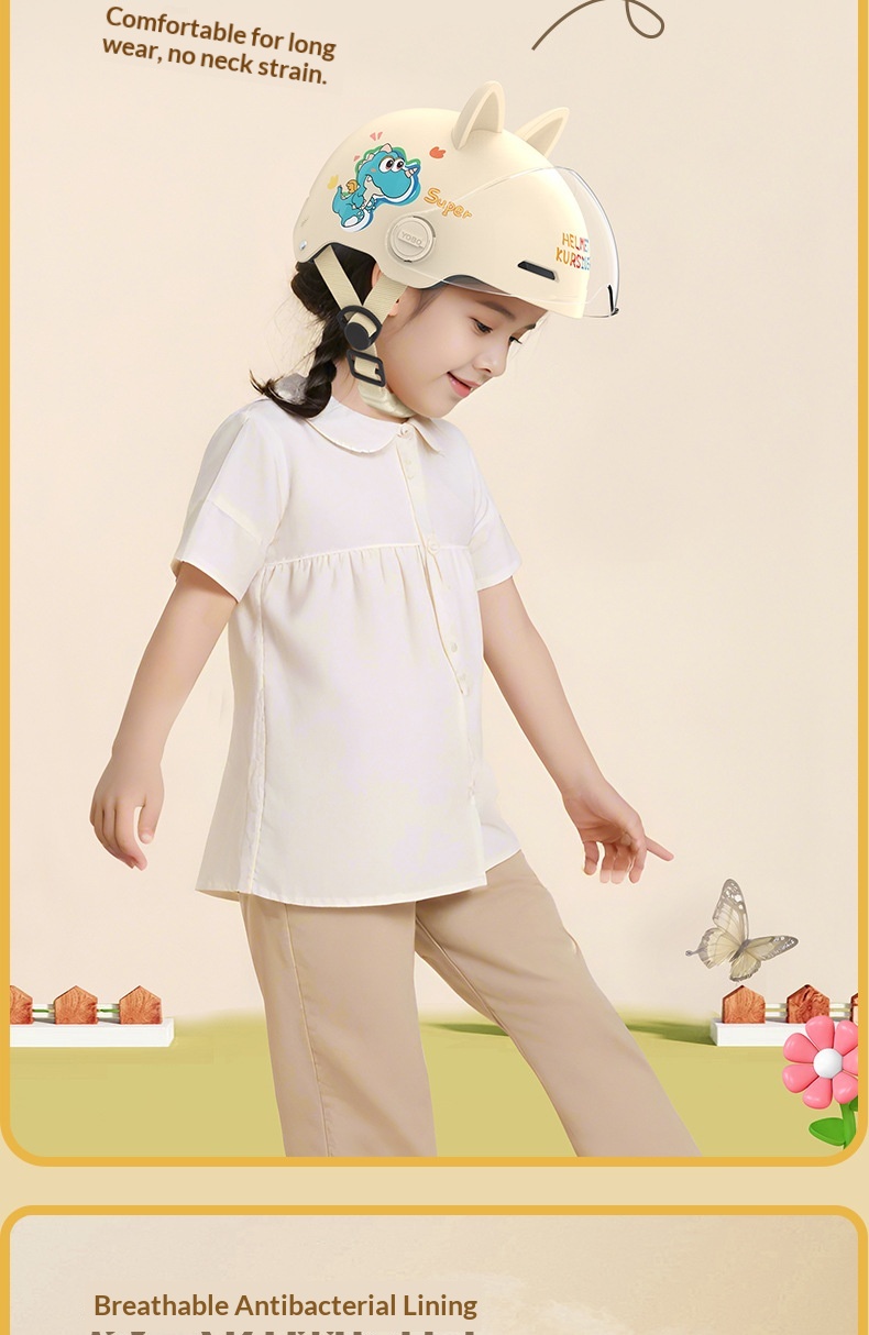 Kinder Helm Mit Katzenohren Für E-scooter Und Winterschutz_voghion.com