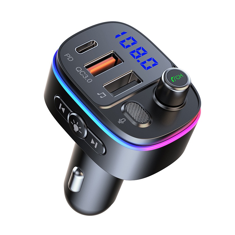 Player PD/QC3.0 Fast Charging T65 Hands-Free Car Bluetooth MP3_voghion.com
