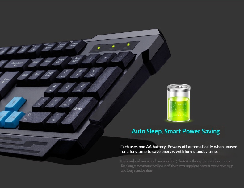 Tastiera wireless per computer Deyilong con sensazione meccanica, batteria silenziosa a basso rumore, per uso domestico_voghion.com