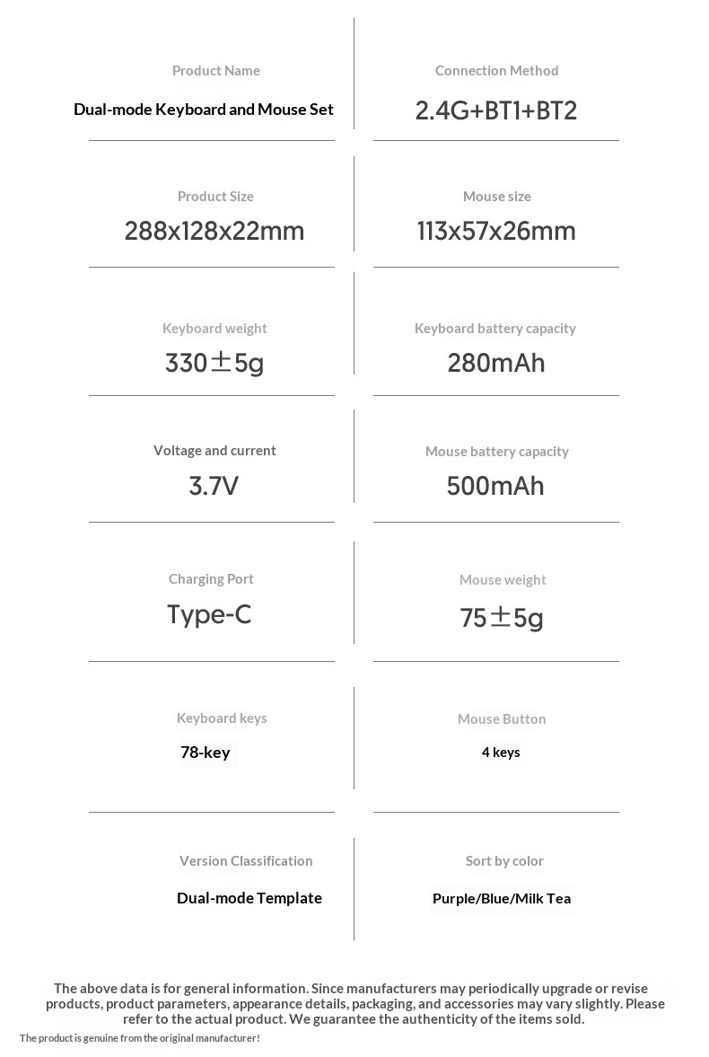 Teclado inalámbrico Bluetooth de modo dual, recargable y silencioso para iPad, teléfono móvil, tableta, ordenador Mac, compacto y bonito._voghion.com