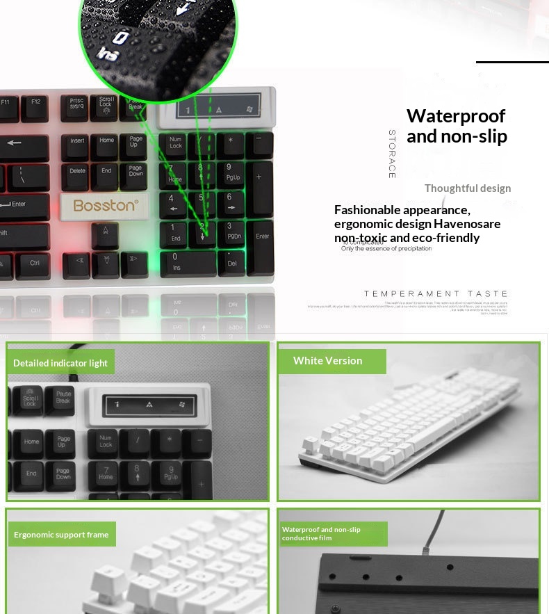 Kit di montaggio fai-da-te per tastiera e mouse USB con retroilluminazione arcobaleno fluttuante del Dr. Ton._voghion.com