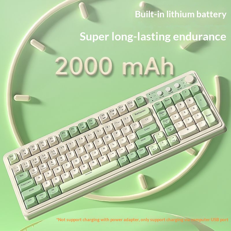 Teclado inalámbrico Bluetooth de tres modos, de alta calidad, para juegos, oficina y escritura, compatible con ordenadores de sobremesa y portátiles. Recargable._voghion.com