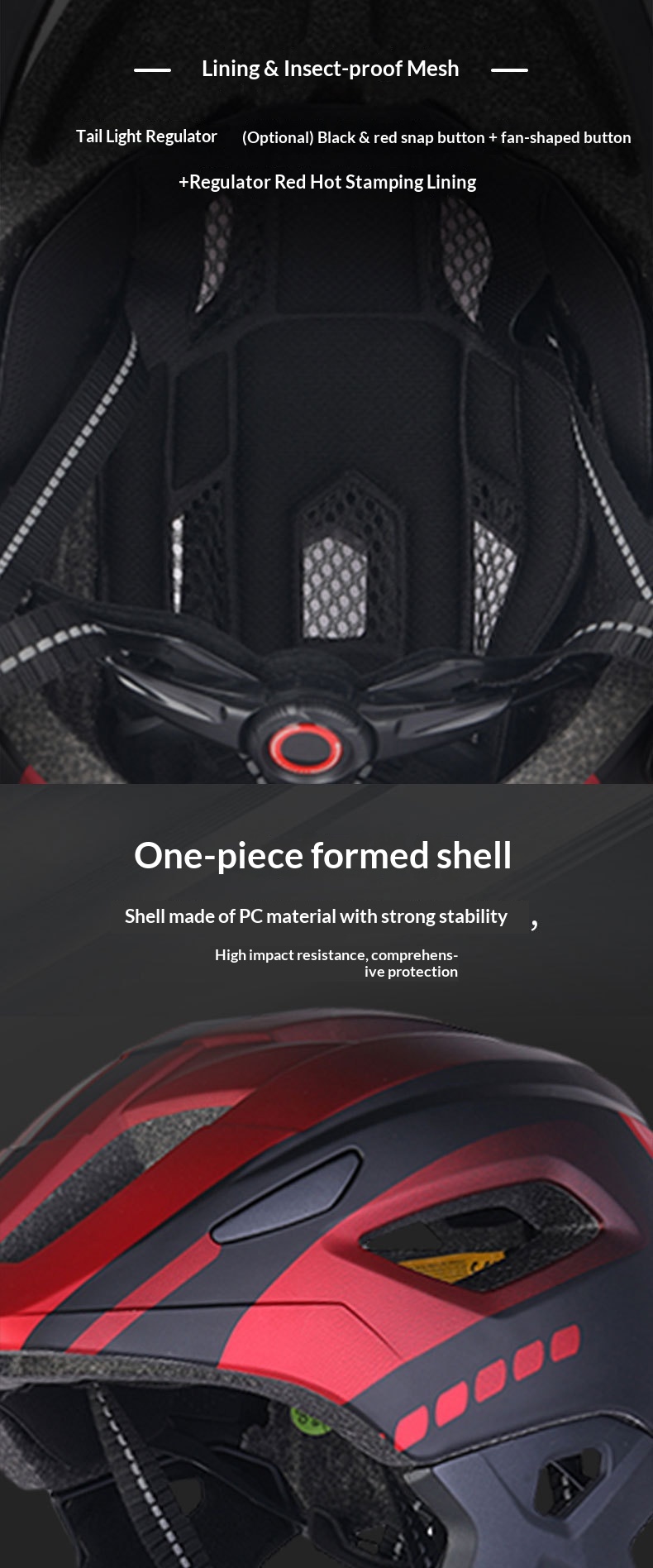 Full Face Helmet With Detachable Chin And Tail Light For Kids_voghion.com