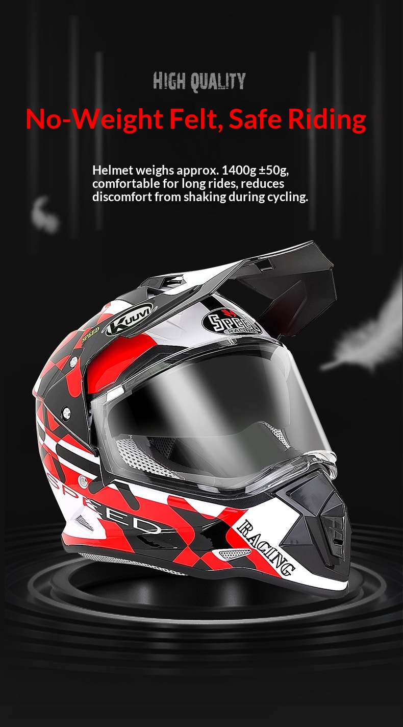 Fabrikneuer, nationaler Standard A-konformer Offroad-Elektromotorrad-Rallye-Helm für Herren, universell für alle Jahreszeiten, DOT-konform_voghion.com