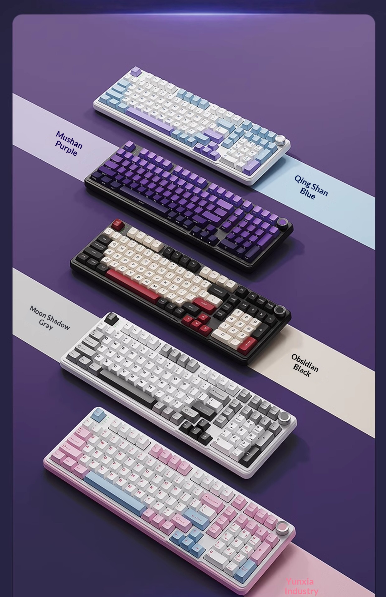 Forerunner GS98 Customized Mechanical Keyboard Wireless Three-Mode Bluetooth Office Gaming E-Sports Dedicated_voghion.com