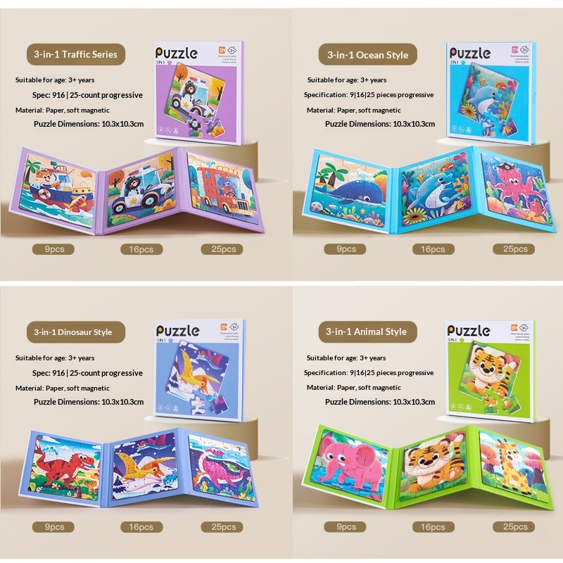 Magnetic Advanced Puzzles Young Children, Beginner-level Animal Blocks, Early Education Toys For Boys And Girls Aged 3_voghion.com