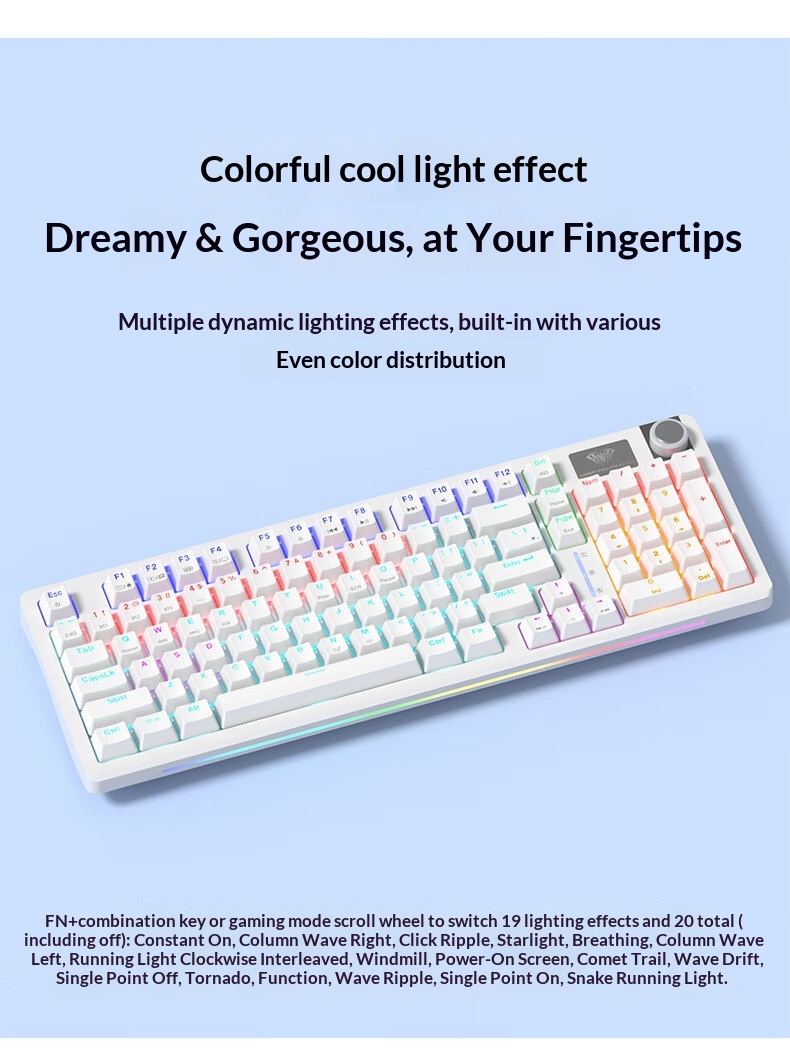 Teclado mecánico, con cable, inalámbrico, Bluetooth, intercambiable en caliente, apto para distribución de 98 teclas, estructura de junta, disponible para_voghion.com