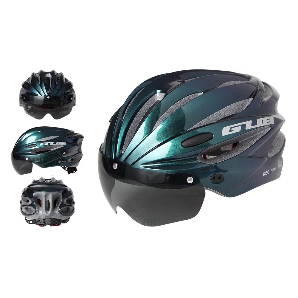 GUB K80 Gradient fiets met geïntegreerde fietsbril en magnetische brilhelm_voghion.com