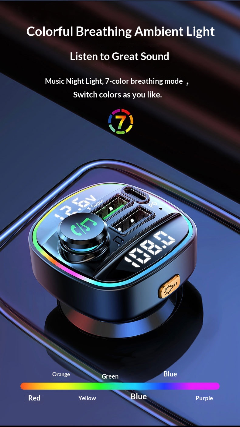 Bluetooth carkit voor auto met snellaadfunctie_voghion.com