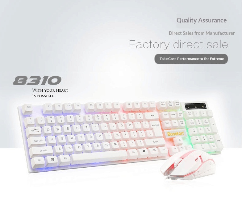 Kit di montaggio fai-da-te per tastiera e mouse USB con retroilluminazione arcobaleno fluttuante del Dr. Ton._voghion.com