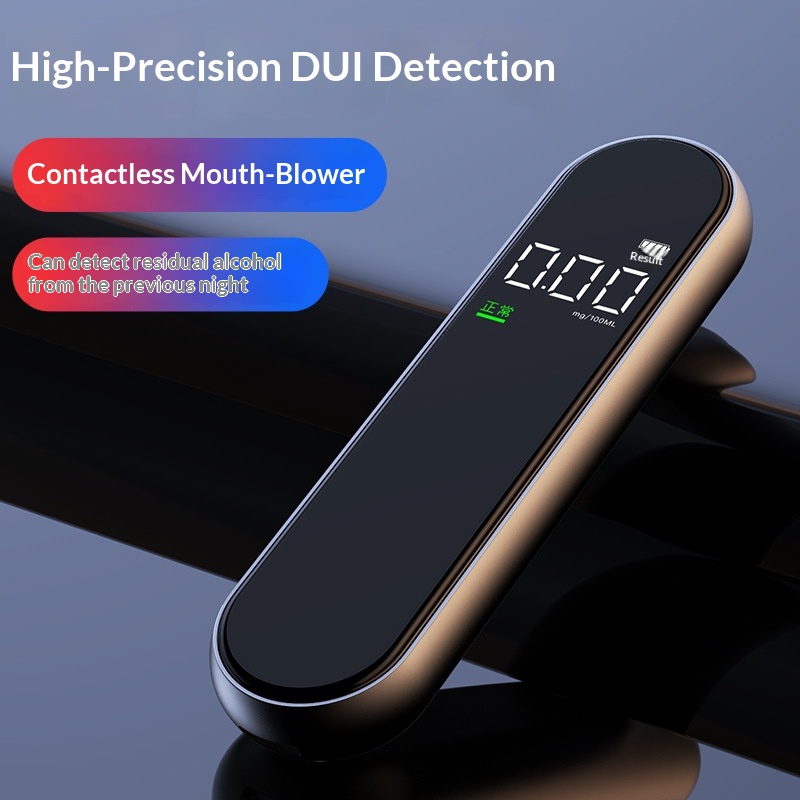 Intelligenter, tragbarer Alkoholtester mit Sprachausgabe und Digitalanzeige fürs Auto – hochpräzise Blas-Alkoholtester_voghion.com