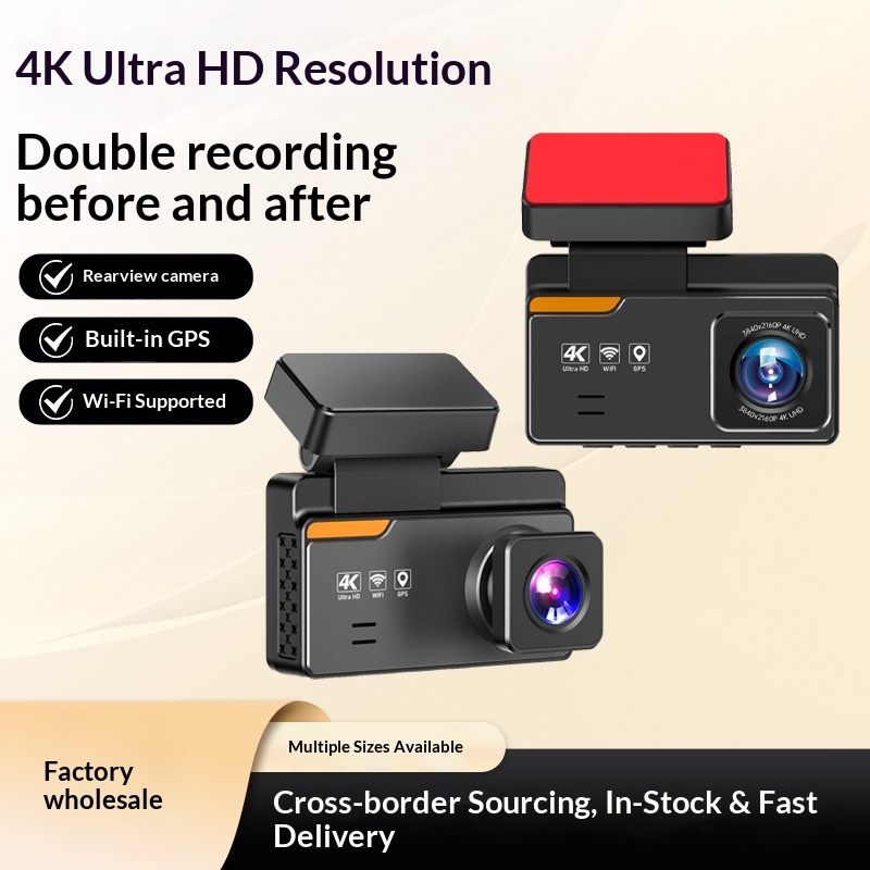 Kamera samochodowa 4K HD z funkcją widzenia w nocy, monitoringiem parkingowym, GPS, rejestratorem wideo z dwiema kamerami do pojazdów z usługą przewozu osób_voghion.com