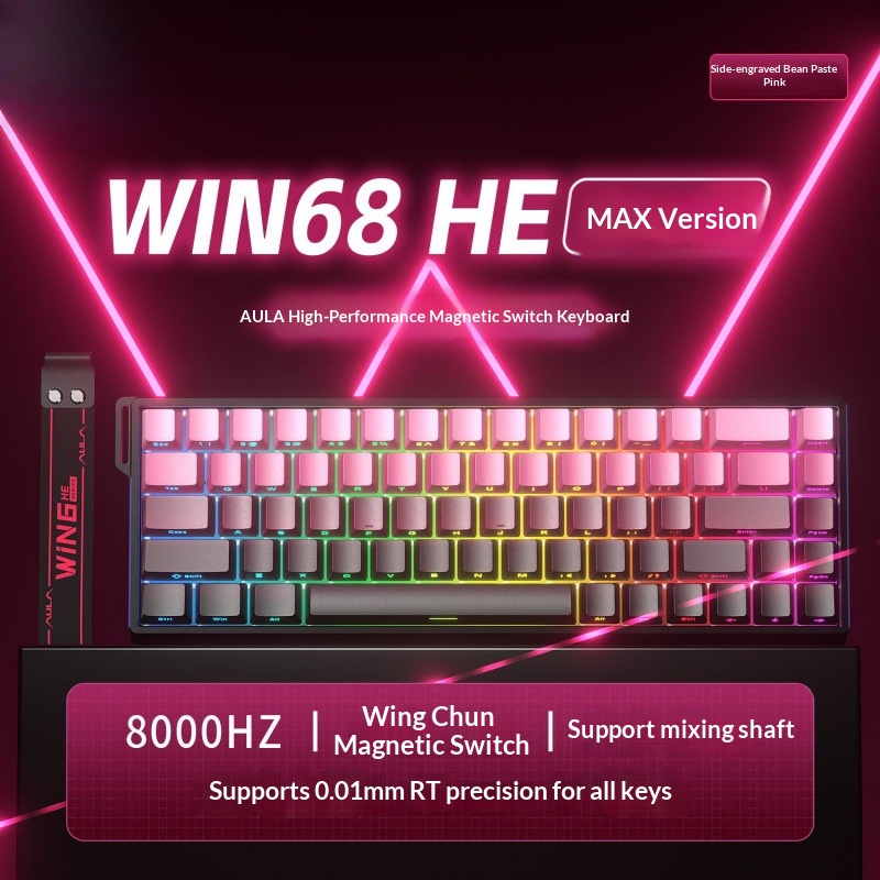 Teclado com interruptor magnético e gravação lateral, mecânico e personalizável, ideal para jogos de eSports em tempo real, FPS, Valorant e CS._voghion.com