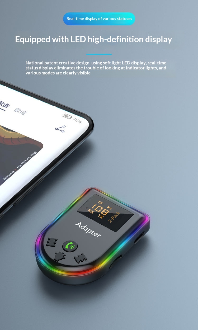 Kit bluetooth para carro adaptador de audio wireless_voghion.com