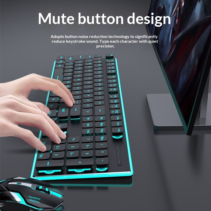 Forerunner X7S Wireless Keyboard Mouse Set Silent Ultra-thin High Aesthetic Gaming Computer Office Mechanical Feel_voghion.com