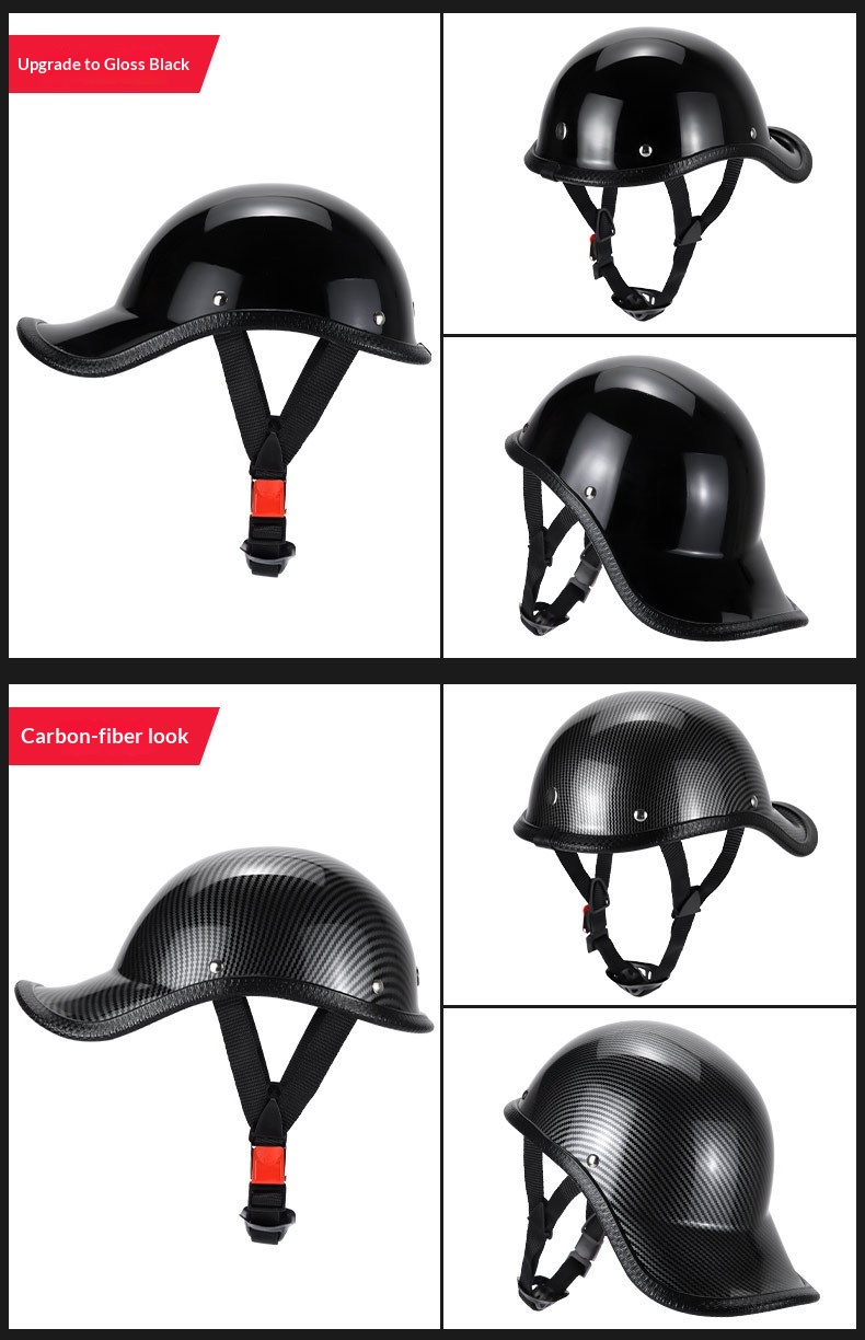 Retro Motorcycle Half Helmet For Men And Women Lightweight Safety_voghion.com