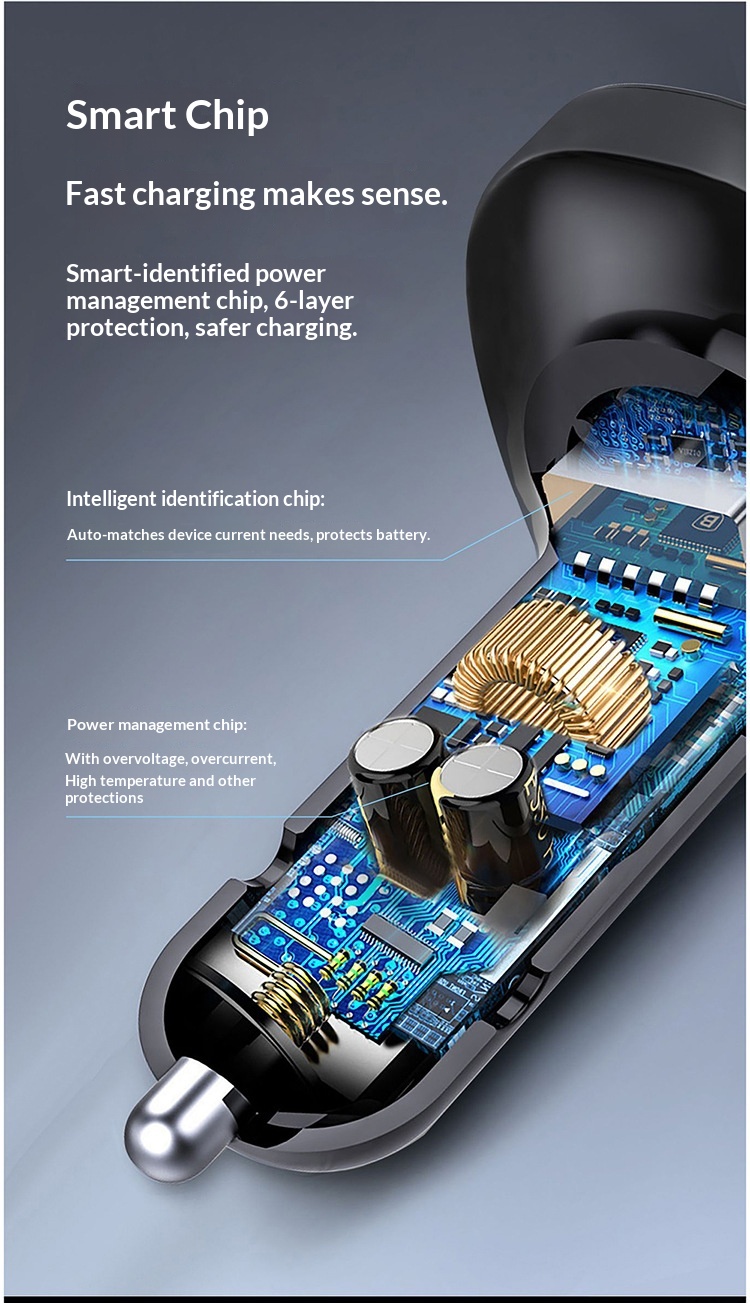 Cross-border New Bluetooth MP3 Super Fast Charging Multi-functional Car Player Charger FM Transmitter_voghion.com