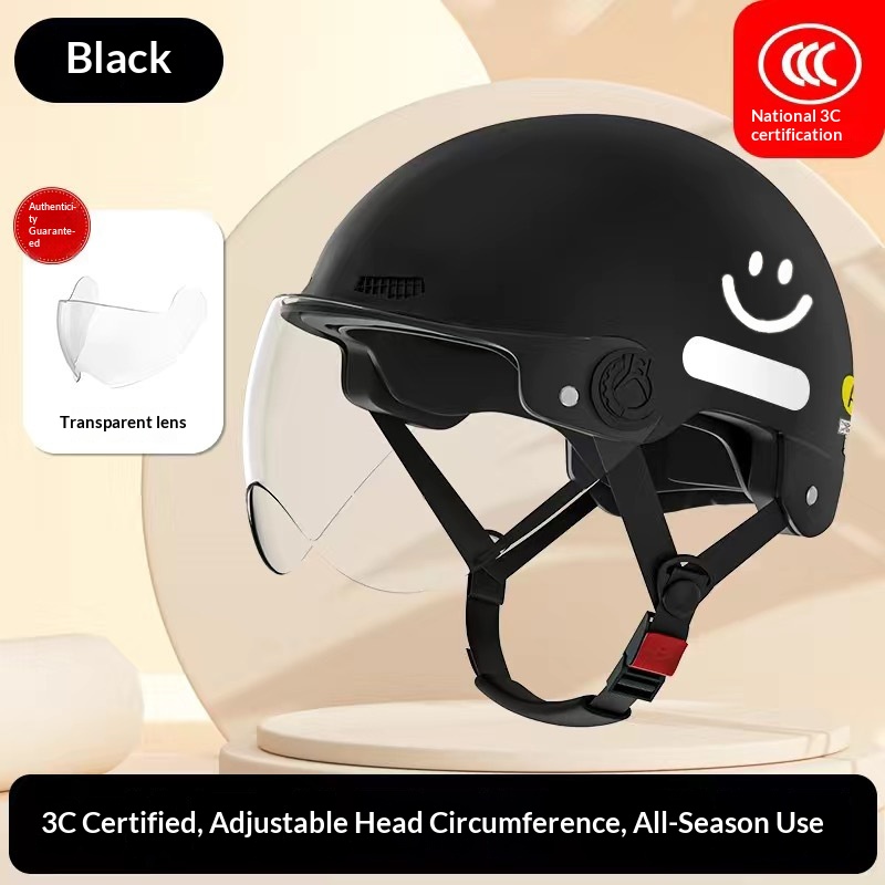 Monopattino elettrico certificato 3C per donne, casco da moto traspirante con protezione solare estiva, adatto a tutte le stagioni._voghion.com