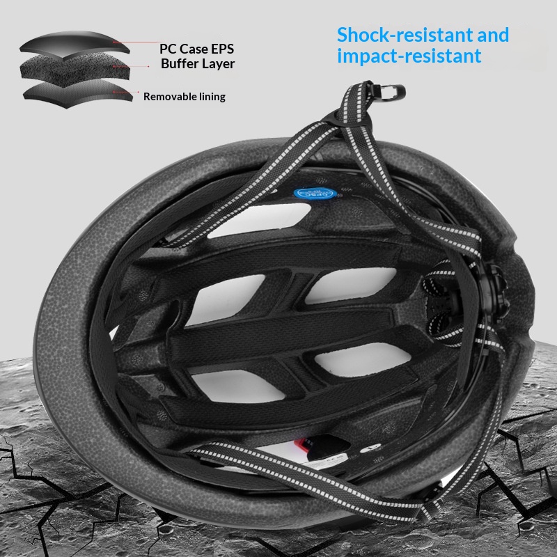 Casque de vélo de route/VTT avec feu arrière intégré pour hommes et femmes, équipement de sport de plein air_voghion.com