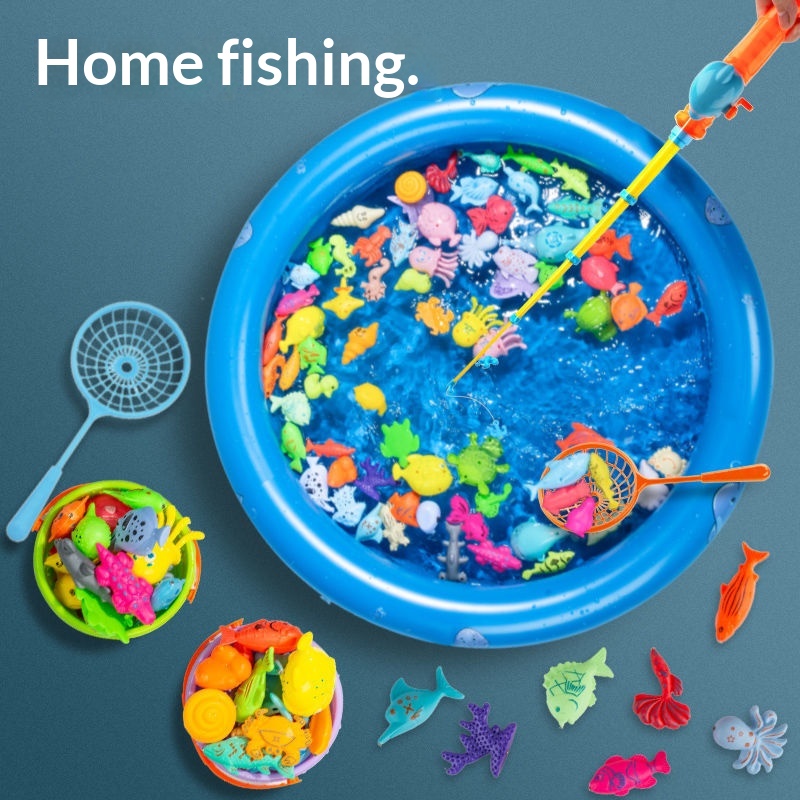 Set di giocattoli educativi per bambini per la pesca, con quadratini, immersioni, per neonati e bambine, magnetici, per giochi di ruolo in piscina._voghion.com