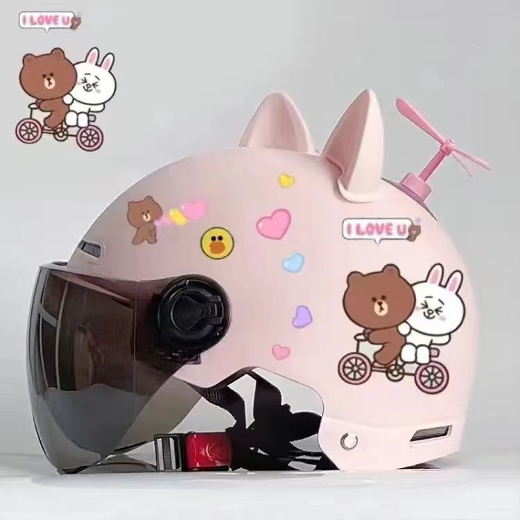 New National Standard 3C Certified Electric Vehicle Helmet Children, Motorcycle Summer Half Helmet, Suitable For All_voghion.com