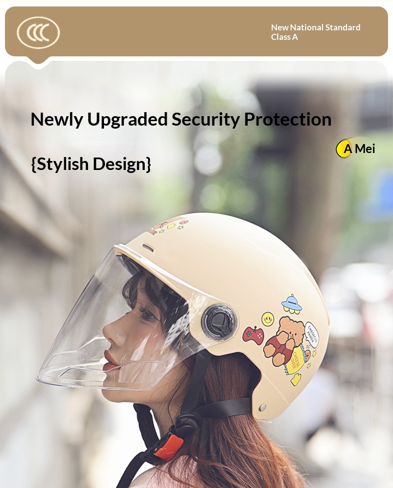 Casco da moto elettrico per uomo e donna sicurezza estivo_voghion.com