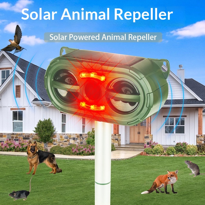 New Product Ultrasonic Mouse Infrared Sensor Animal LED Flash Alarm Bird Repeller_voghion.com