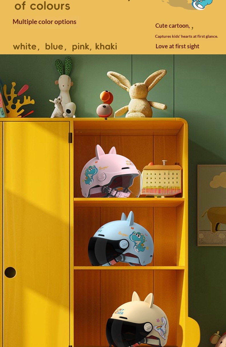 Kinder Helm Mit Katzenohren Für E-scooter Und Winterschutz_voghion.com