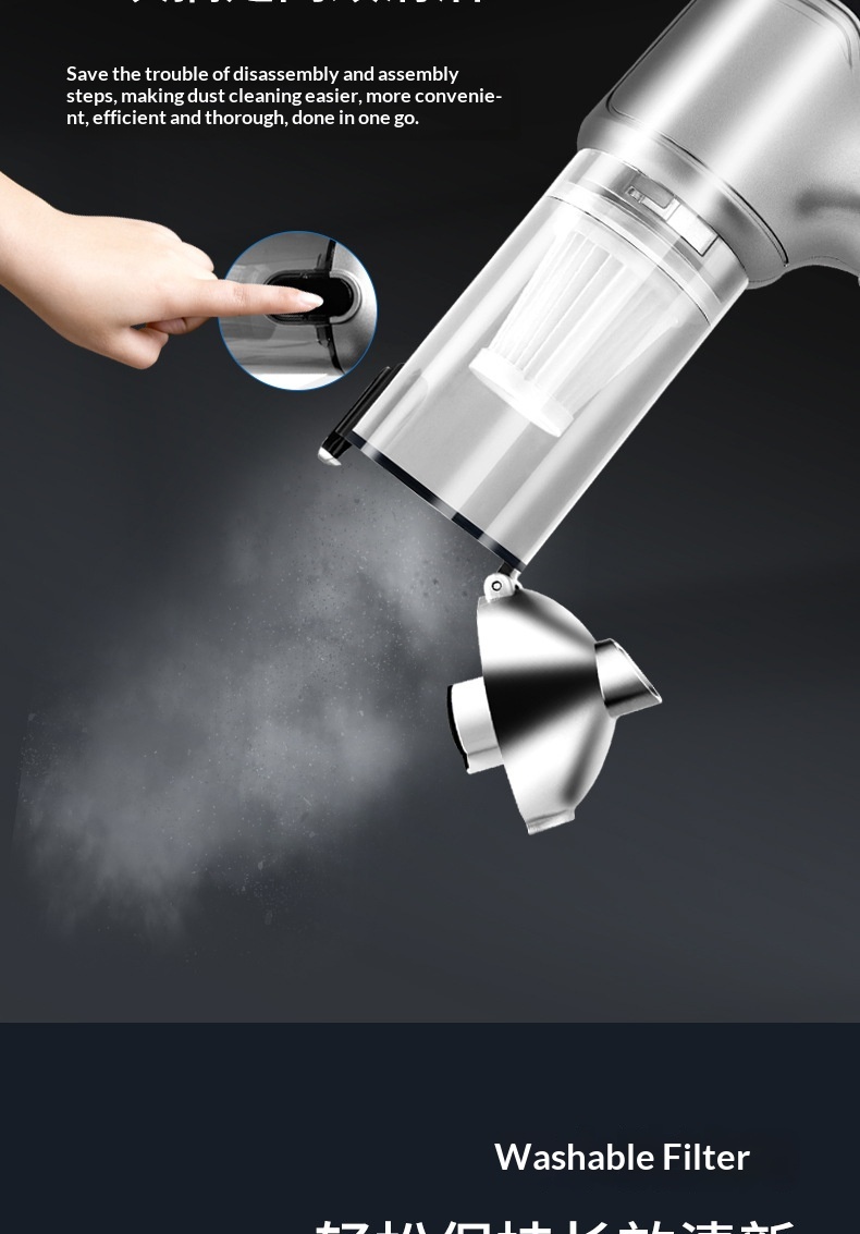 Wireless Portable Handheld Car Vacuum Cleaner For Deep Cleaning_voghion.com