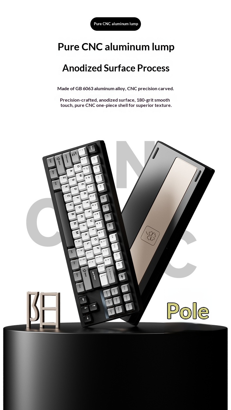 Teclado mecánico Vika STARS80 de tres modos, aluminio sólido, estructura de junta de liberación rápida personalizada, iluminación RGB para juegos._voghion.com