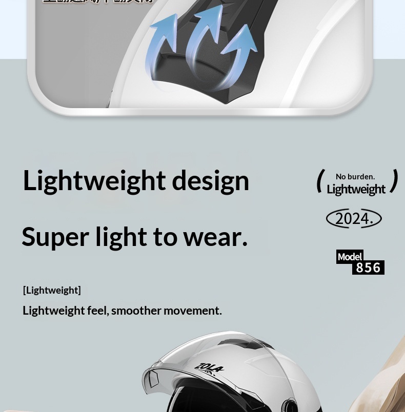 Half Helmet For Electric Motorcycle With Double Visor Certified_voghion.com