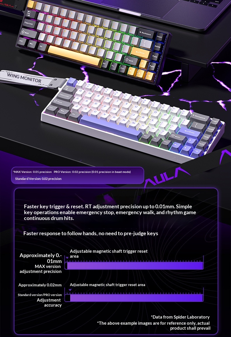 Teclado com interruptor magnético e gravação lateral, mecânico e personalizável, ideal para jogos de eSports em tempo real, FPS, Valorant e CS._voghion.com
