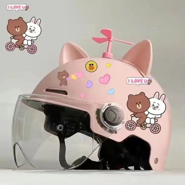 New National Standard 3C Certified Electric Vehicle Helmet Children, Motorcycle Summer Half Helmet, Suitable For All_voghion.com