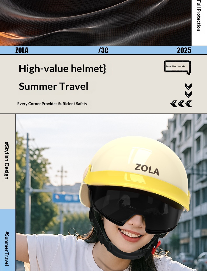 Motorcycle Half Helmet 3c Certified All-season Scooter Riding Cap_voghion.com